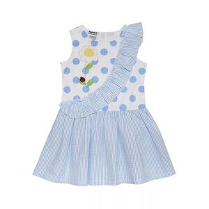 Blueberi Boulevard Little Girls' Polka Dot & Stripes Sleeveless Dress Size 6 NWT